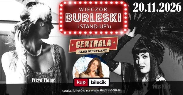 Zapraszamy 20 listopada 2026 roku do Centrala Klub Muzyczny, Kołobrzeg, ul. Wąska 1.